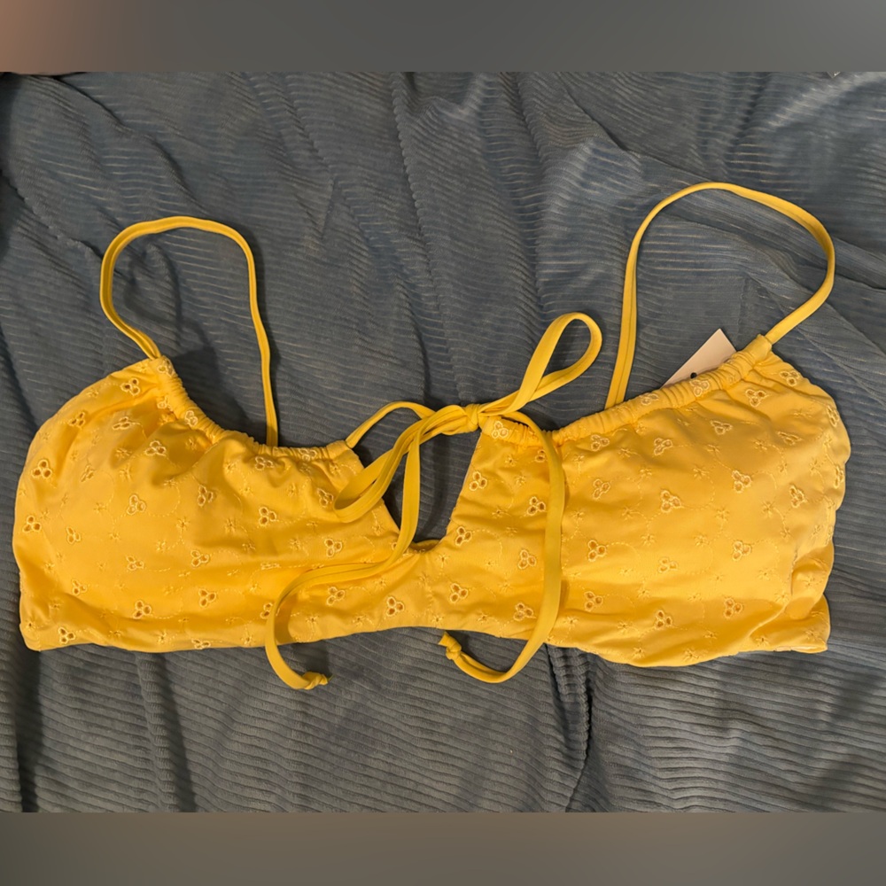 NWT Dippin Daisys Palisades swim top XL in color pattern limoncello